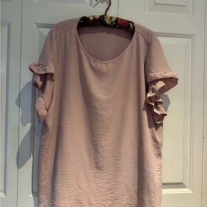 Elegant Pink Puff Sleeve Blouse